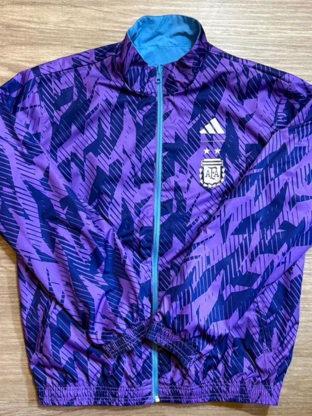 Men's Adidas Argentina Reversible Anthem Jacket 2022 World Cup Size Large